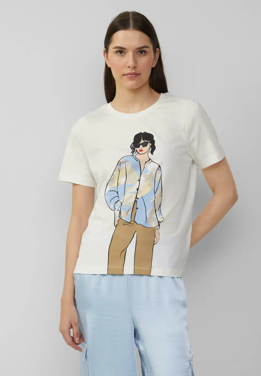 T-Shirt print - ecru