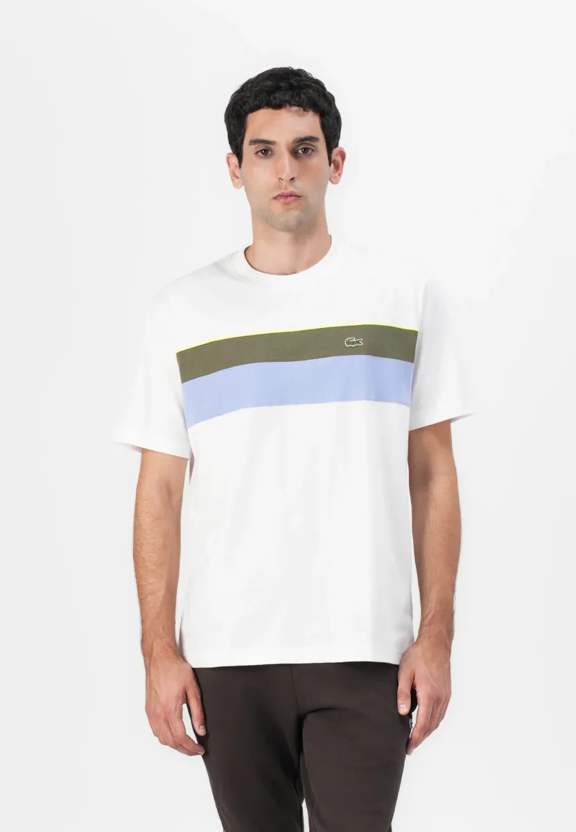 T-Shirt print - flour/olive/delphinium