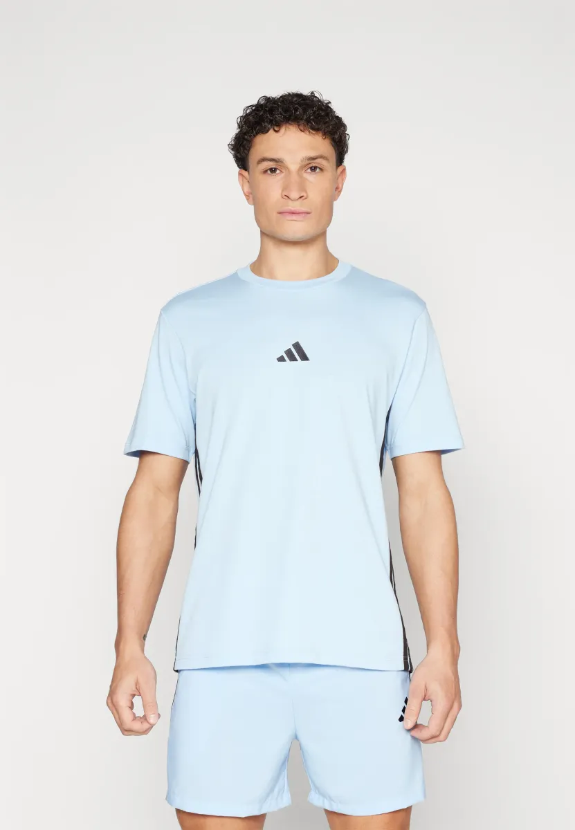 T-Shirt print - glow blue/black
