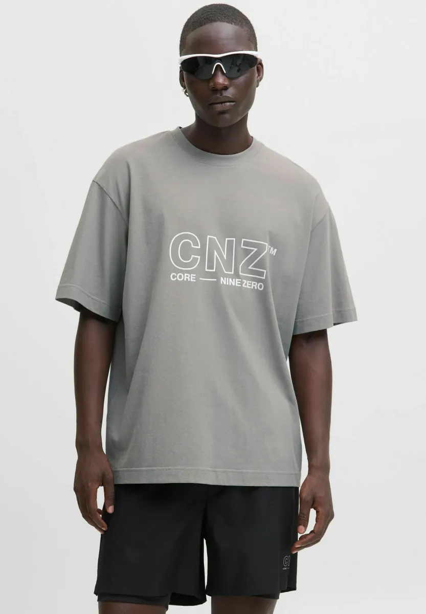 T-Shirt print - gray flannel