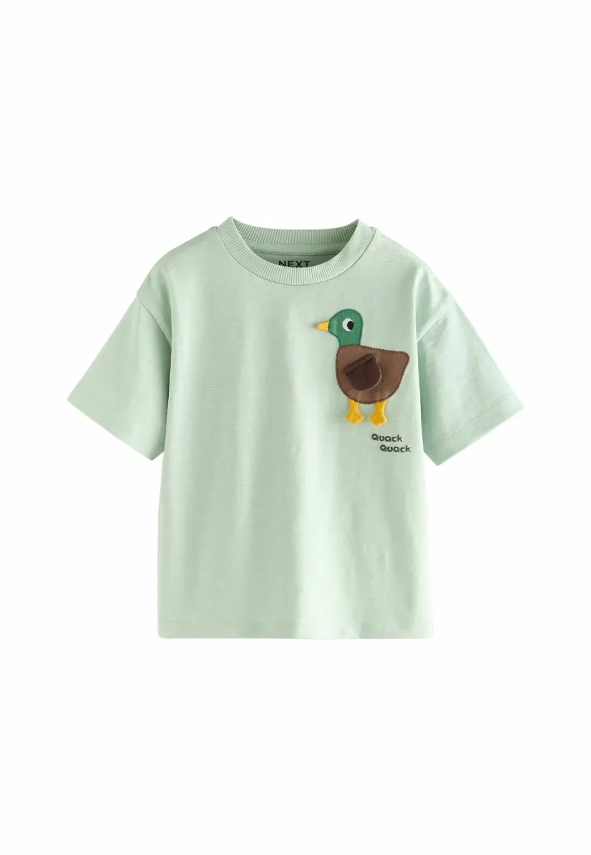 T-Shirt print - green duck