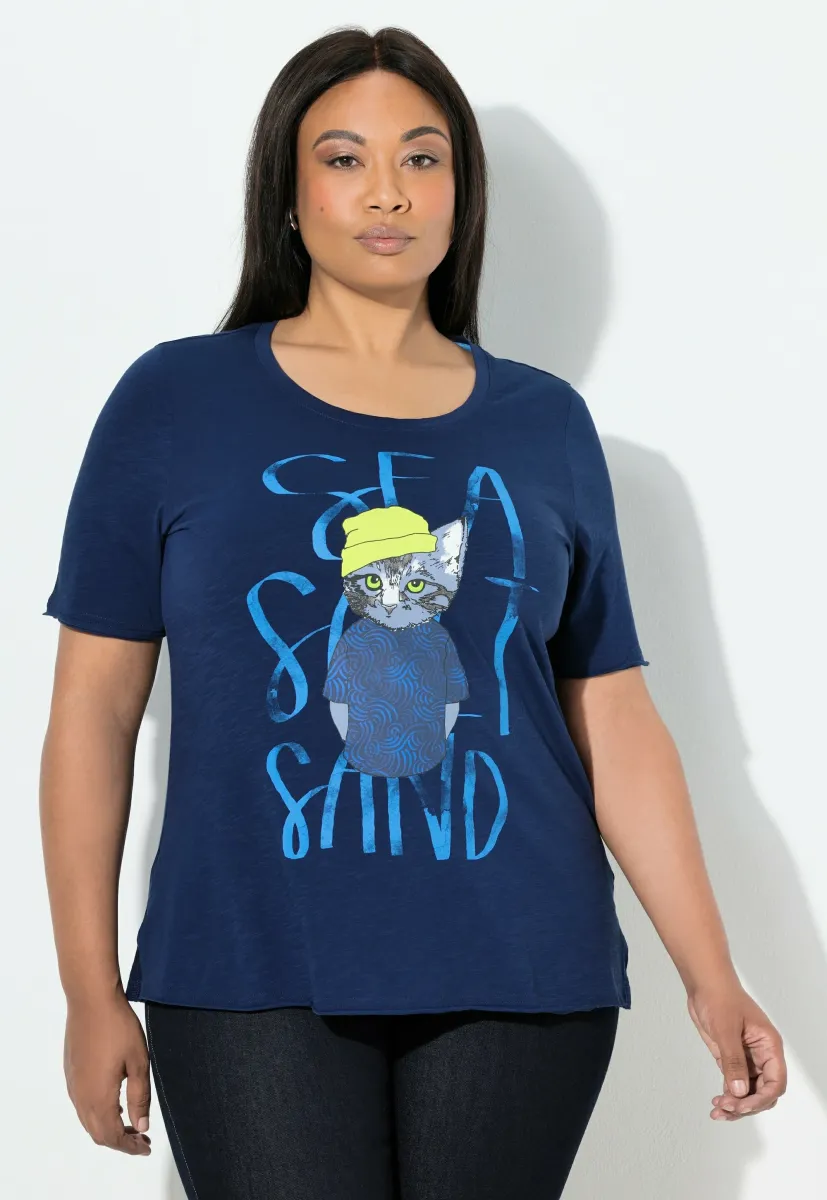 T-Shirt print - ink blue