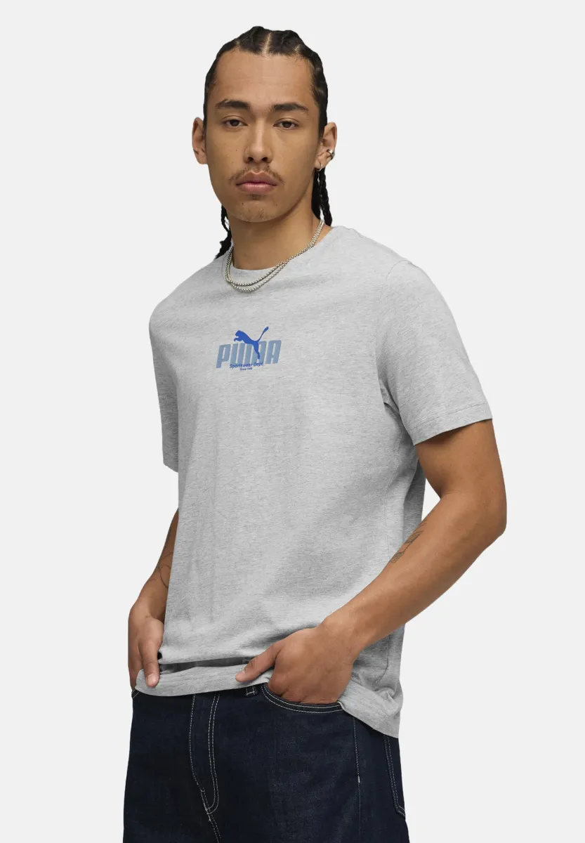 T-Shirt print - light gray heather