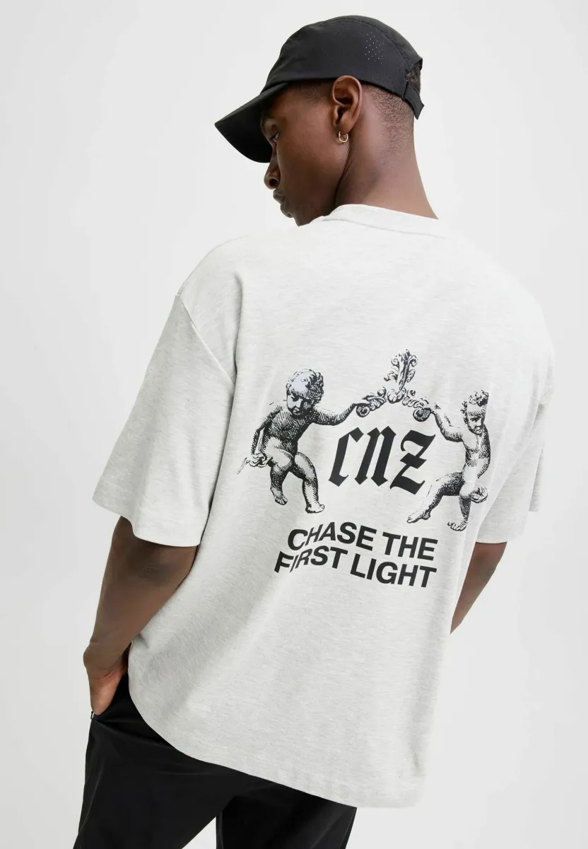 T-Shirt print - light grey melange