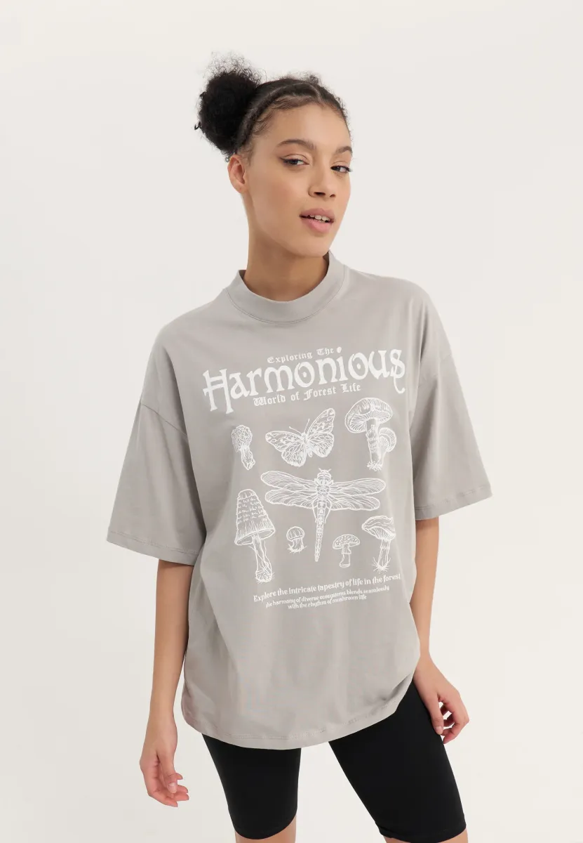 T-Shirt print - light grey