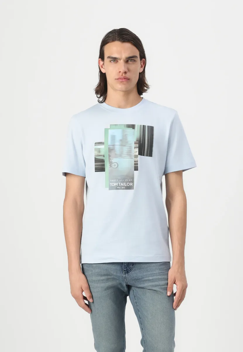 T-Shirt print - light metal blue