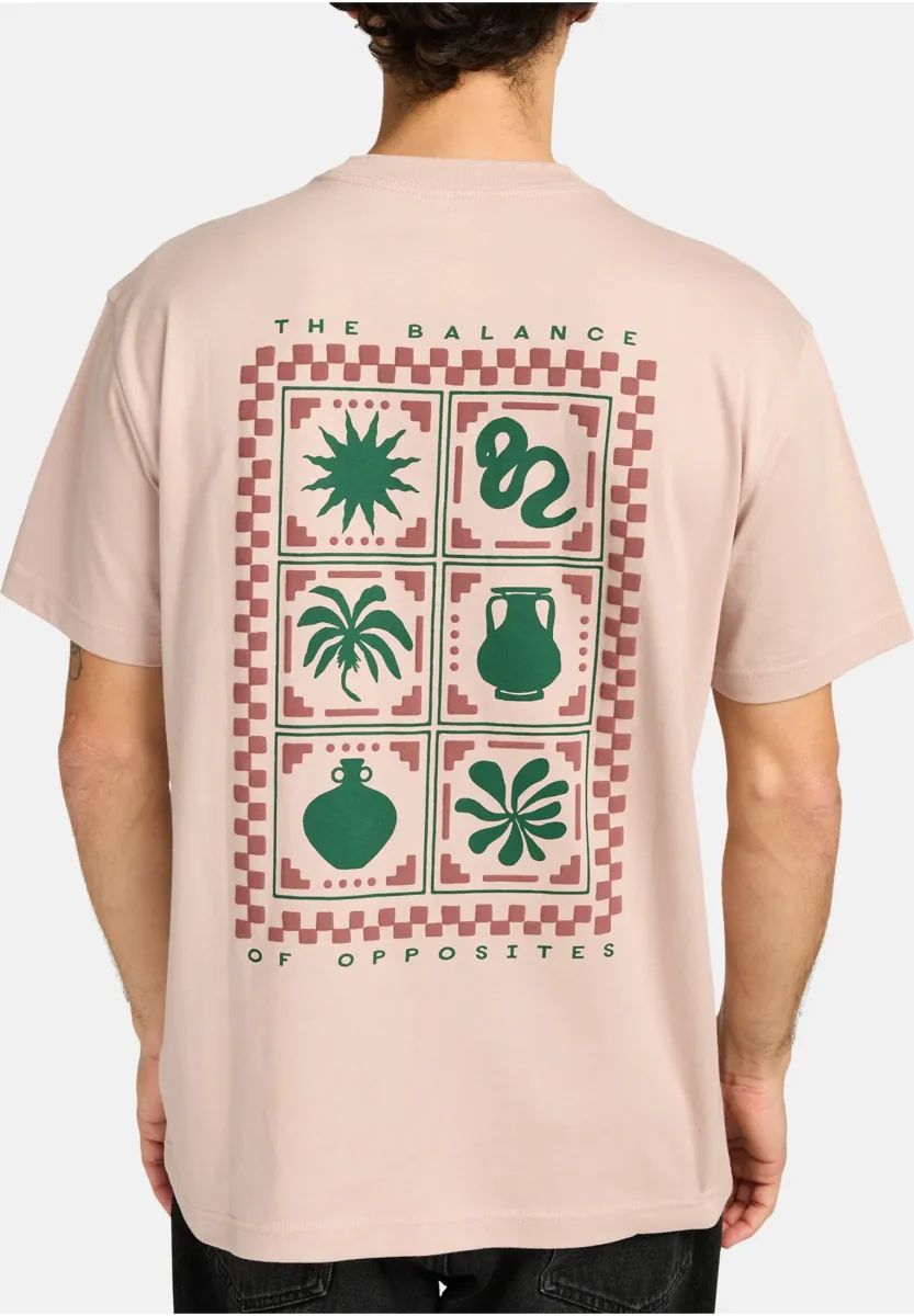 T-Shirt print - light pink green