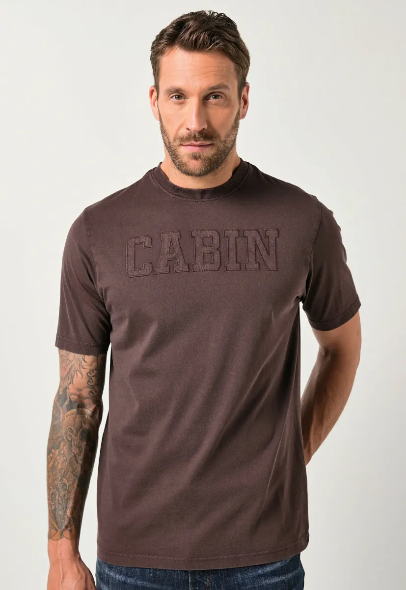 T-Shirt print - mahogany brown