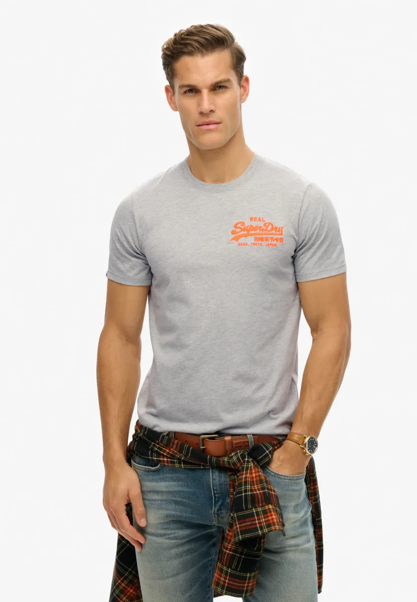T-Shirt print - mid grey marl