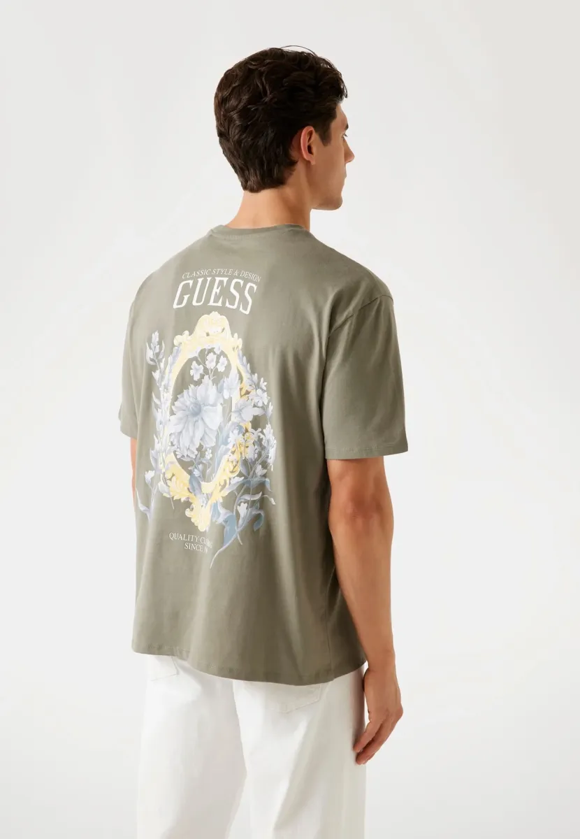 T-Shirt print - olivgrün