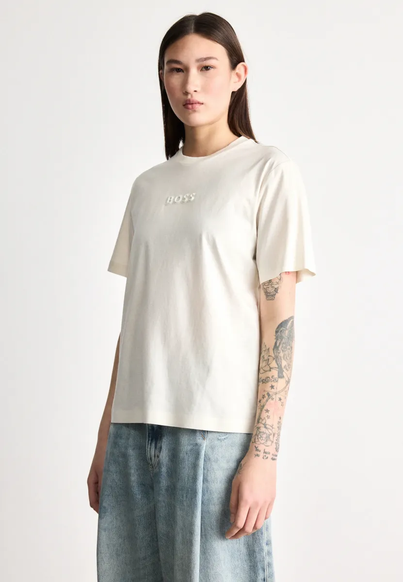 T-Shirt print - open white