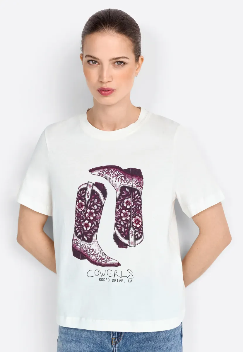 T-Shirt print - pearl white