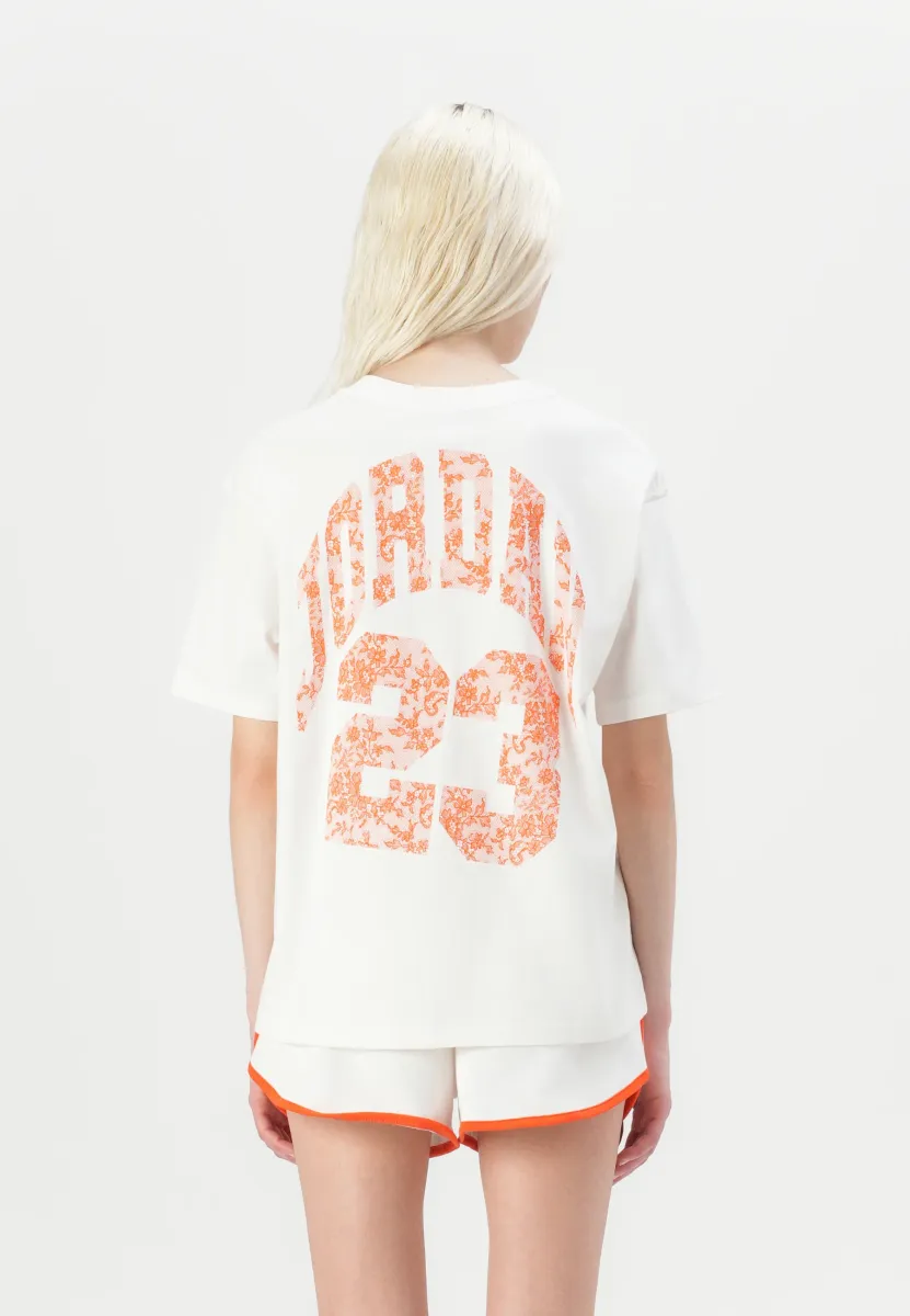 T-Shirt print - sail/black