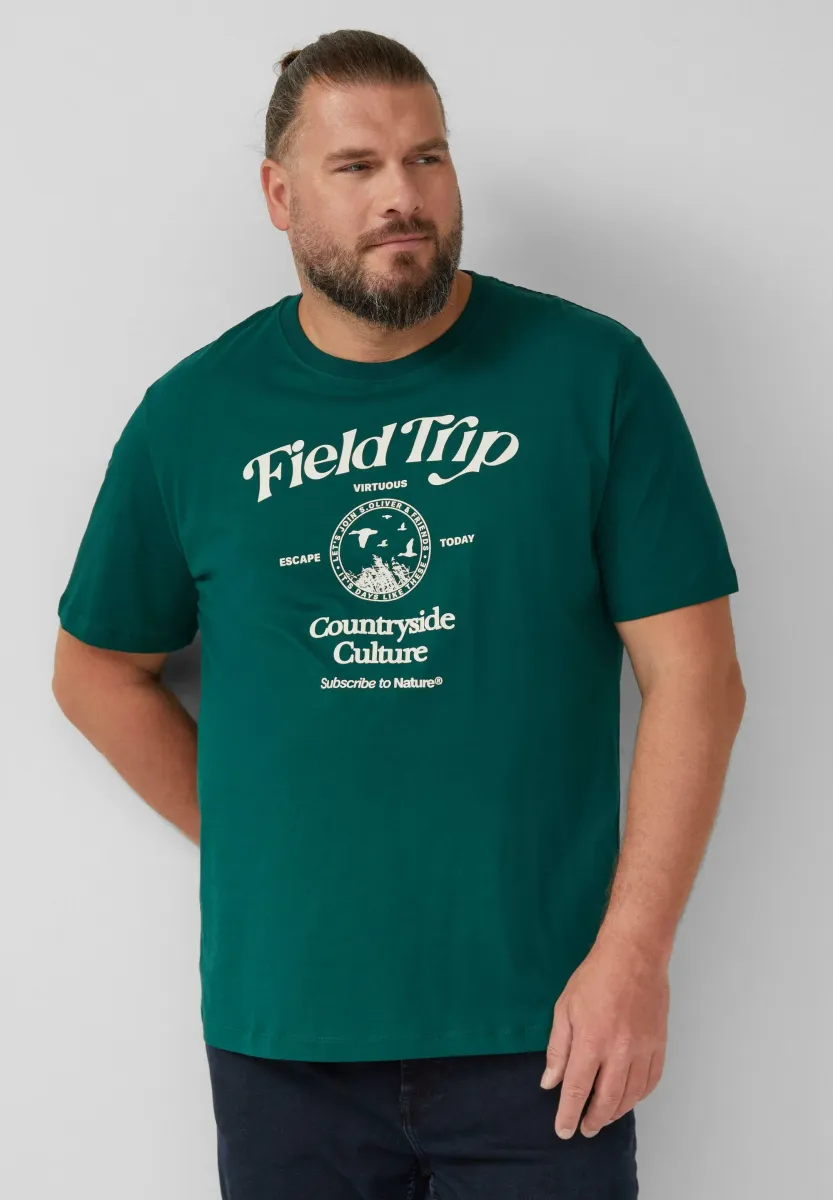 T-Shirt print - tannengrün