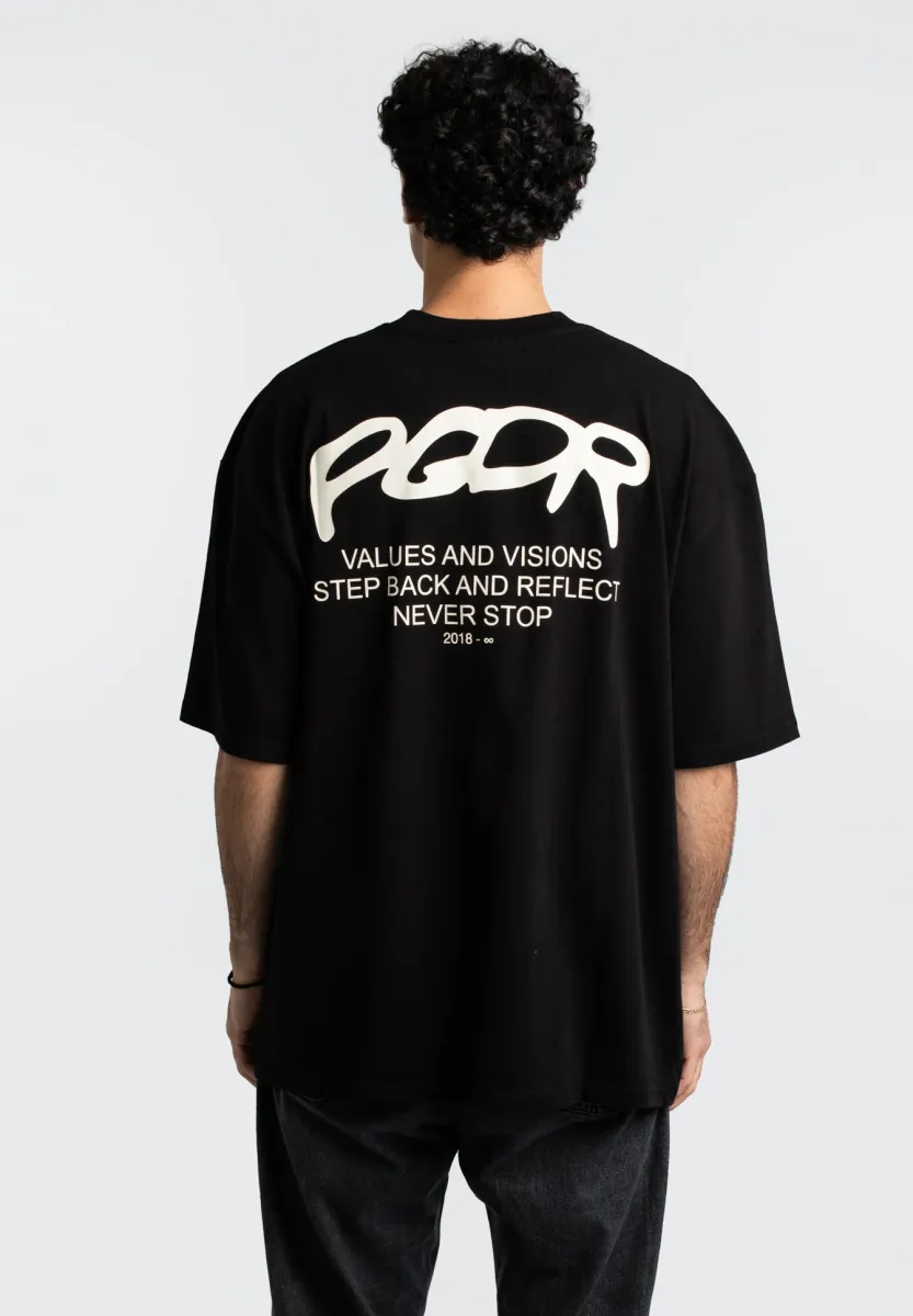 T-Shirt print - washed black