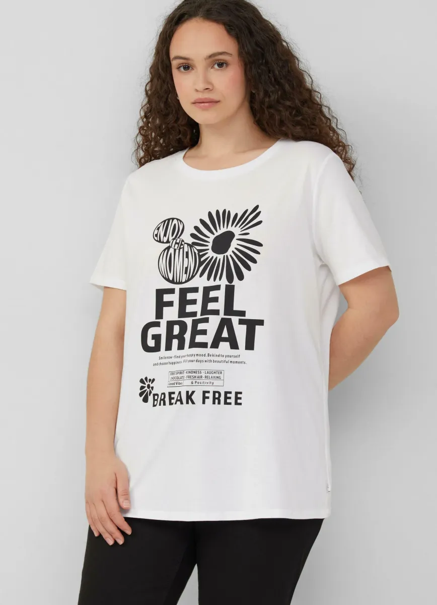 T-Shirt print - weiß