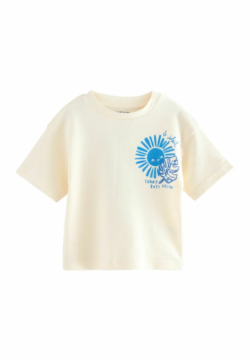 T-Shirt print - white blue