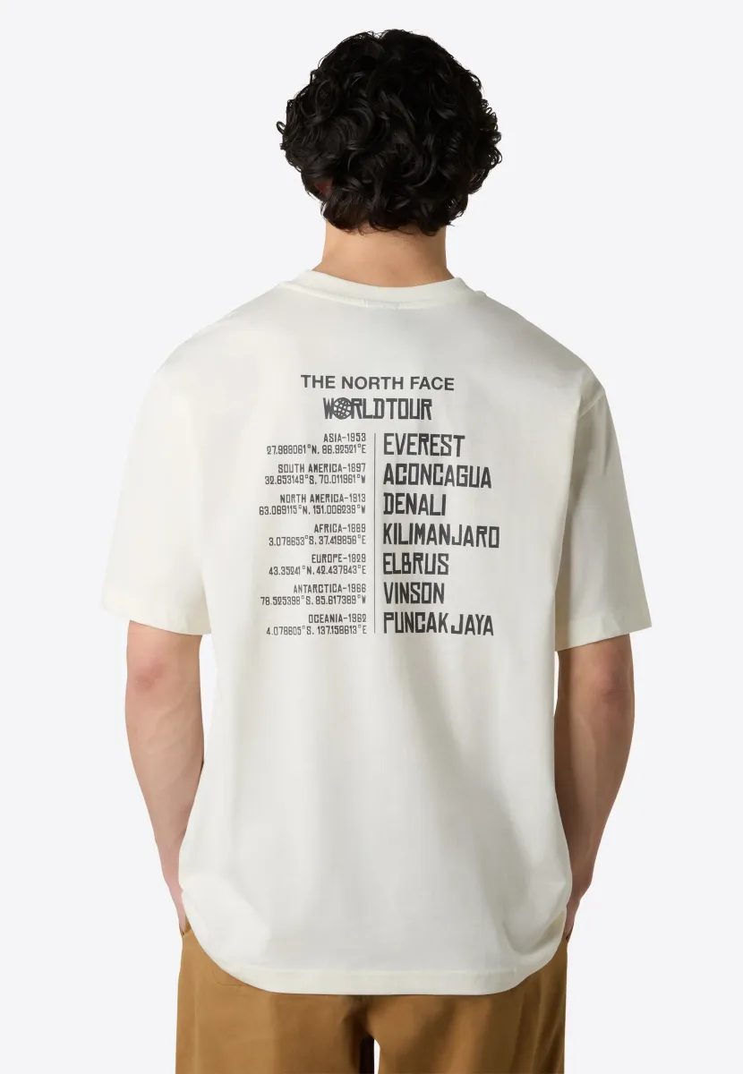 T-Shirt print - white dune anthracite g