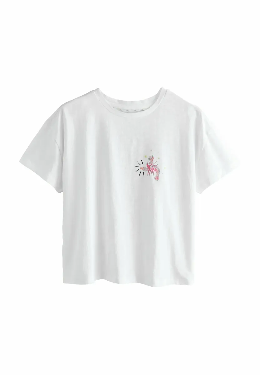 T-Shirt print - white sketchbook