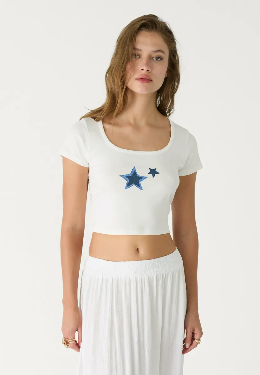 T-Shirt print - white