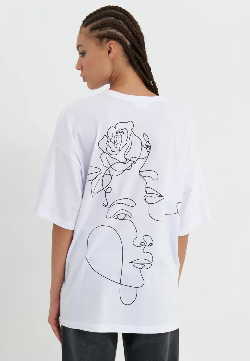 T-Shirt print - white