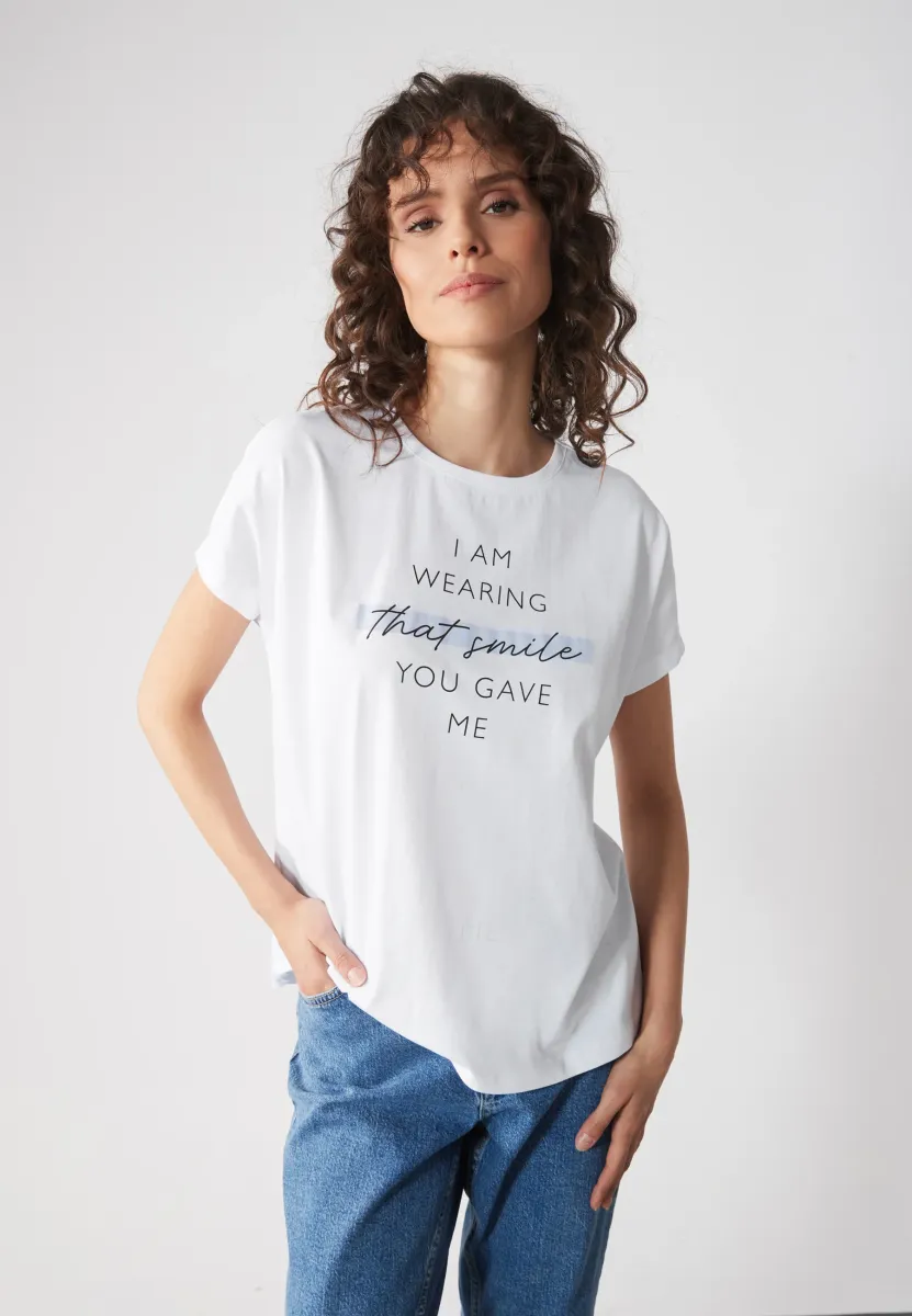 T-Shirt print - white