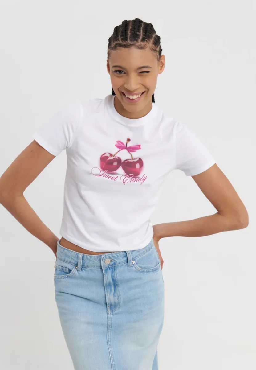 T-Shirt print - white