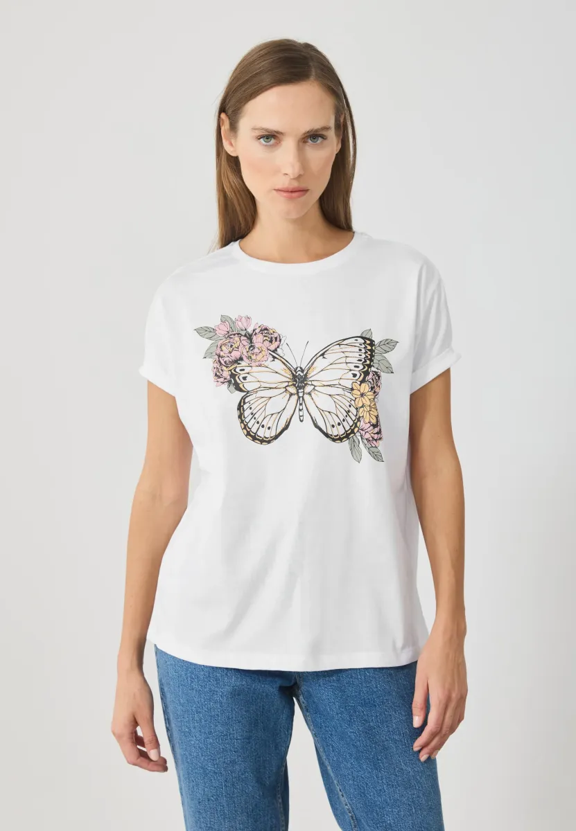 T-Shirt print - white