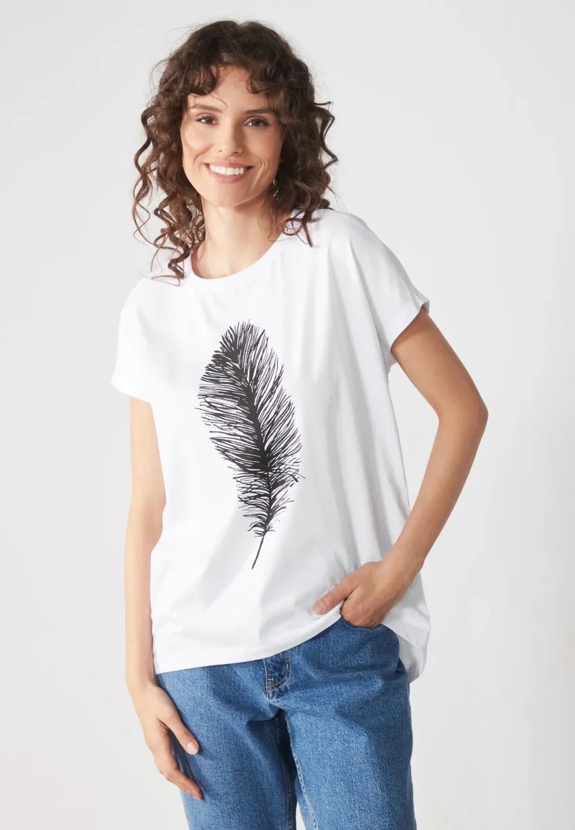 T-Shirt print - white