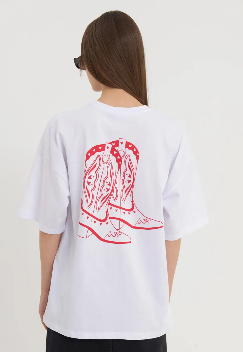 T-Shirt print - white