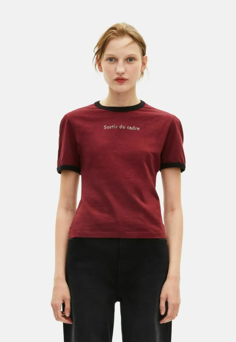 T-Shirt print - wine red
