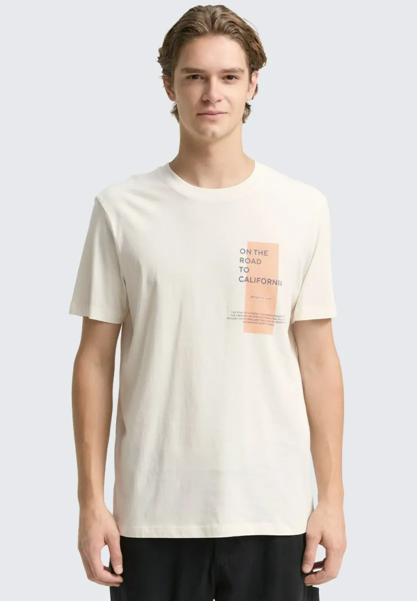 T-Shirt print - wool white