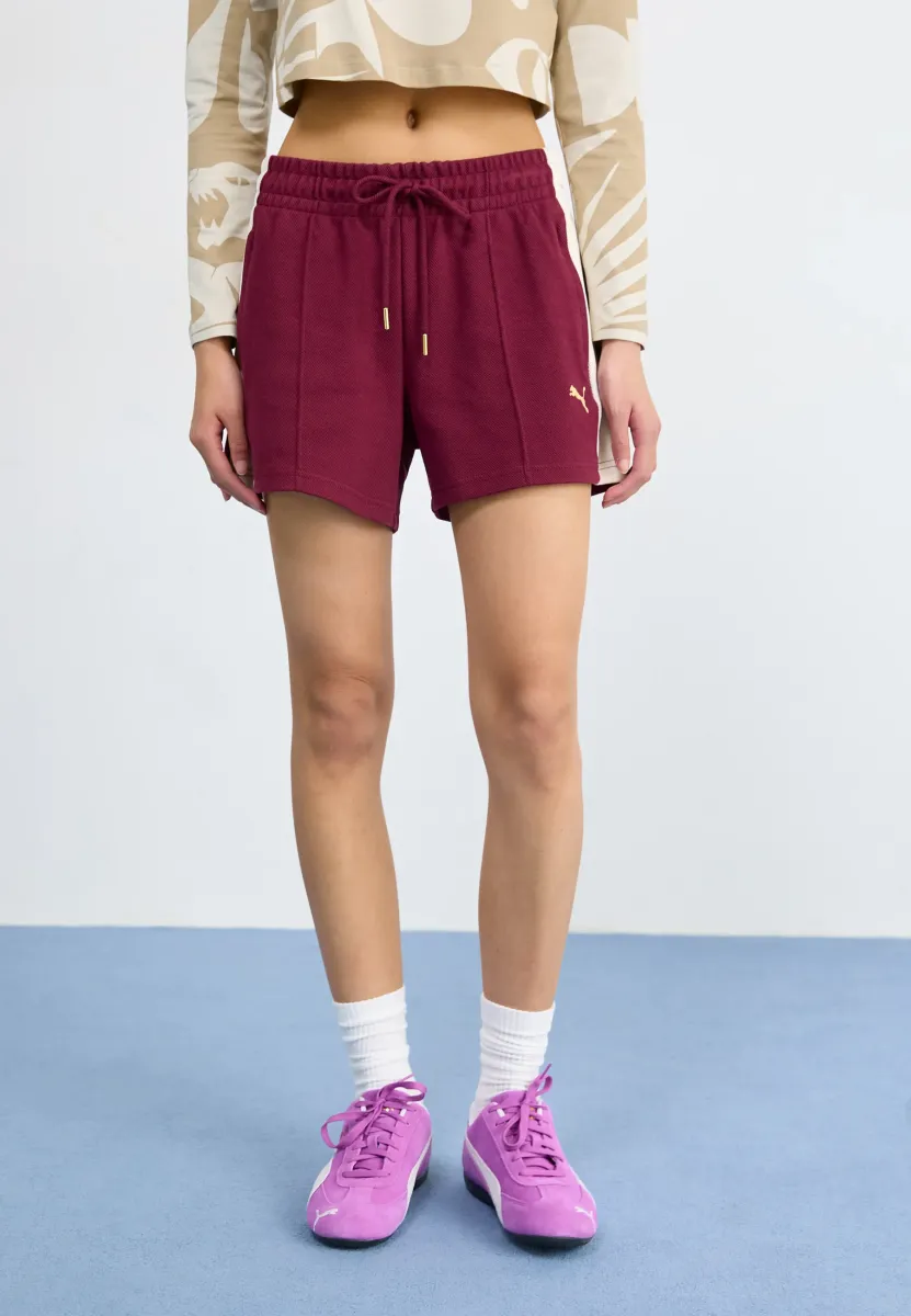 T7 PINTUCK - Jogginghose - ruby shimmer