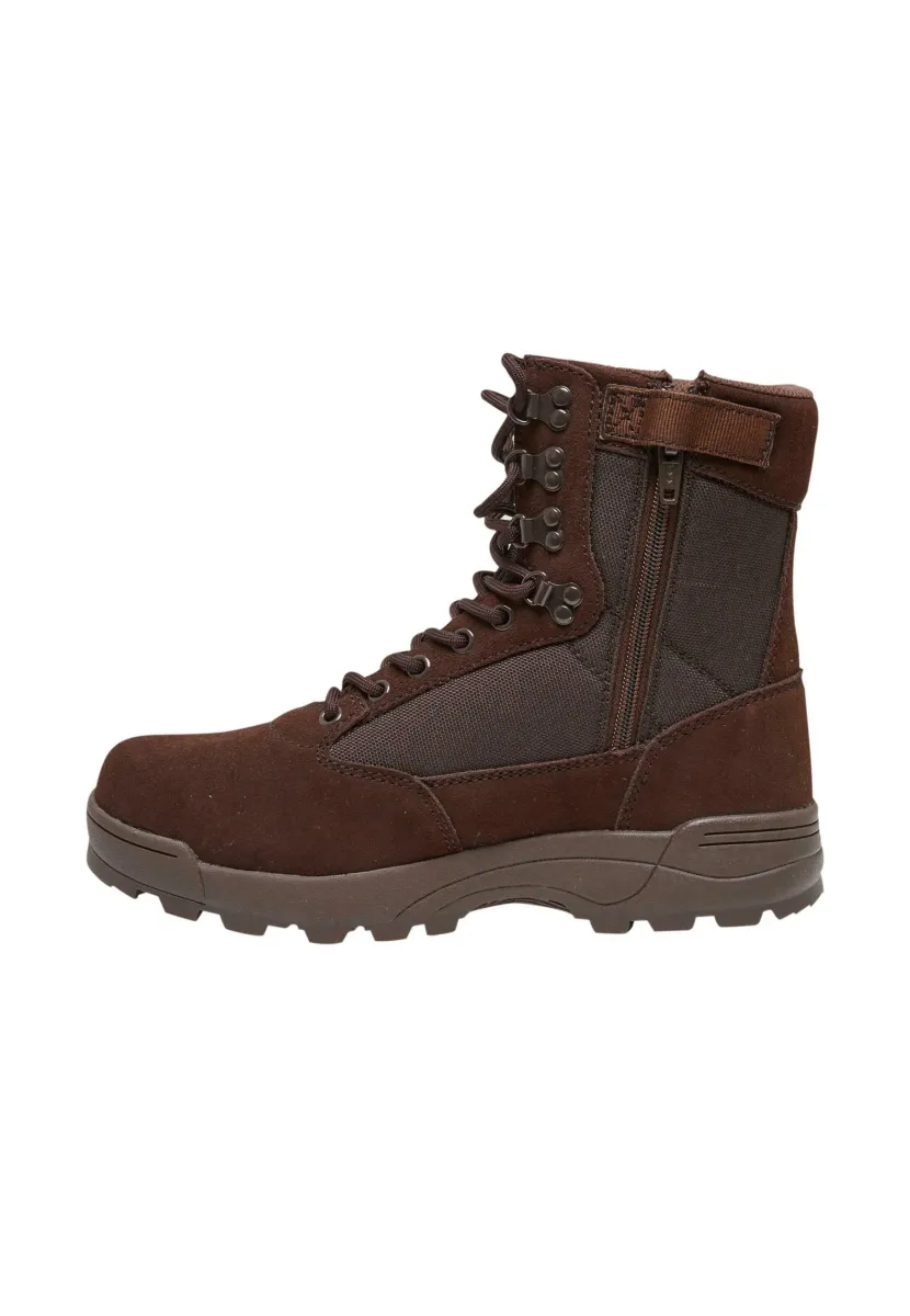 TACTICAL ZIPPER - Schnürstiefelette - brown