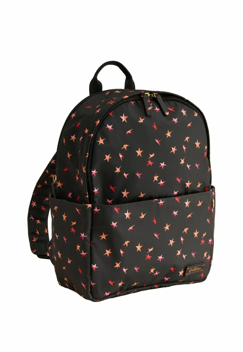 Tagesrucksack - black folding star ditsy