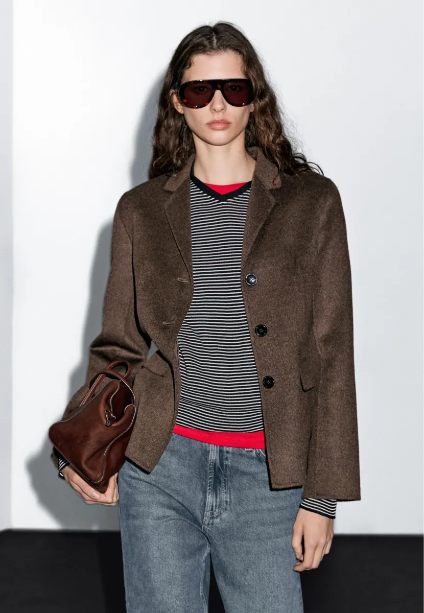 TAILORED COLLAR - Blazer - brown