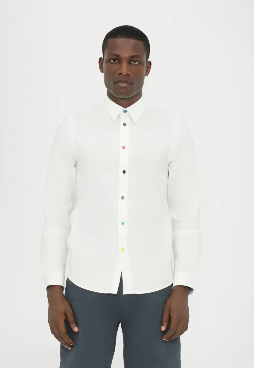 TAILORED FIT SHIRT BUTTONS - Hemd - white