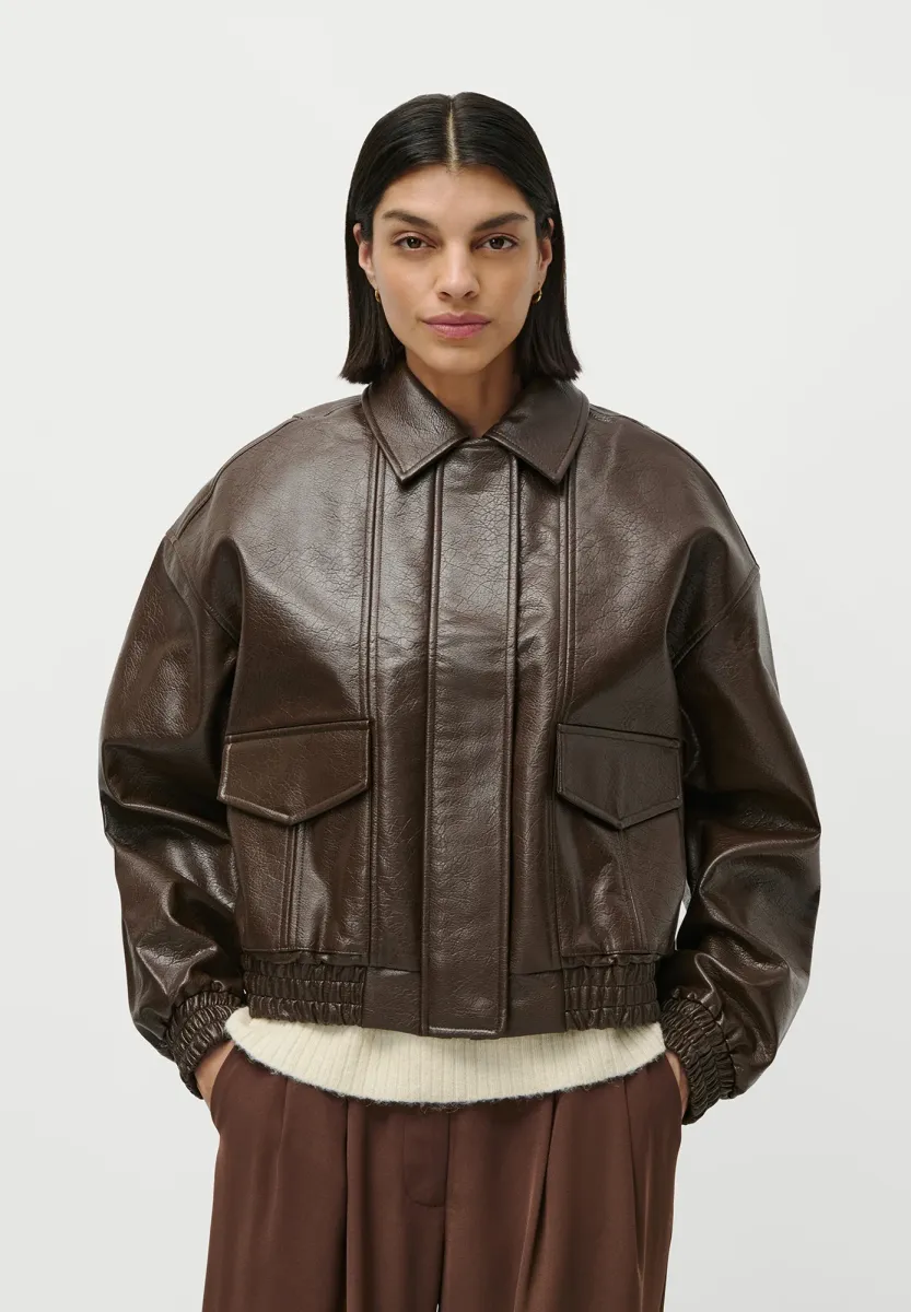 TAIRA - Kunstlederjacke - brown