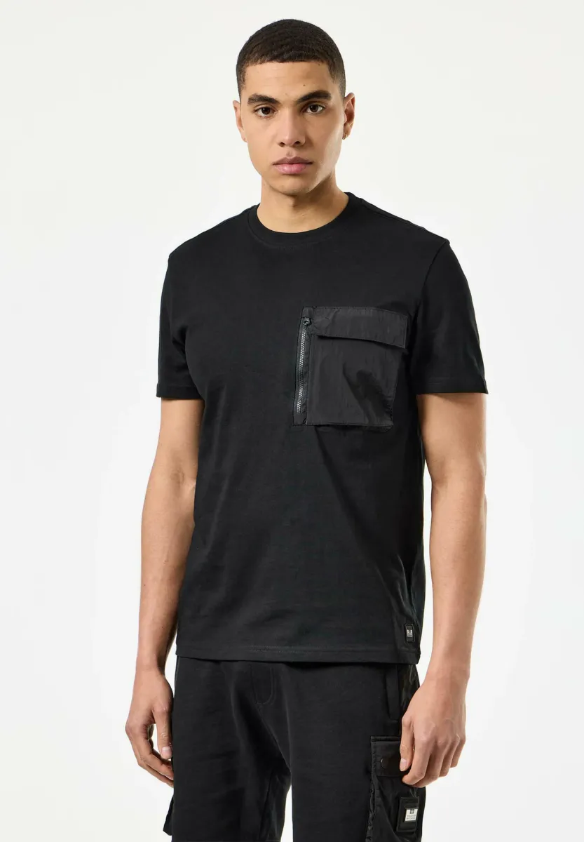 TAKAJI PARACHUTE POCKET  - T-Shirt basic - black