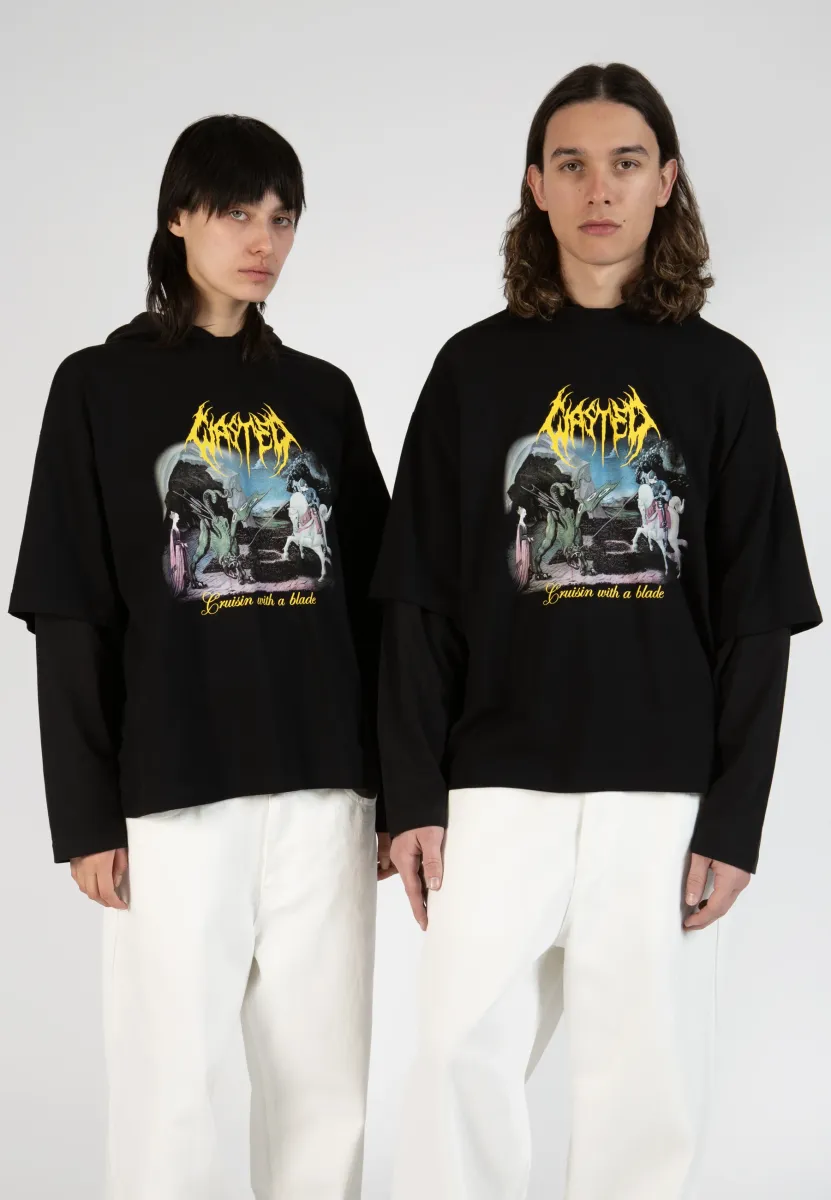 TALE HOODIE AGE UNISEX - Langarmshirt - black/faded black