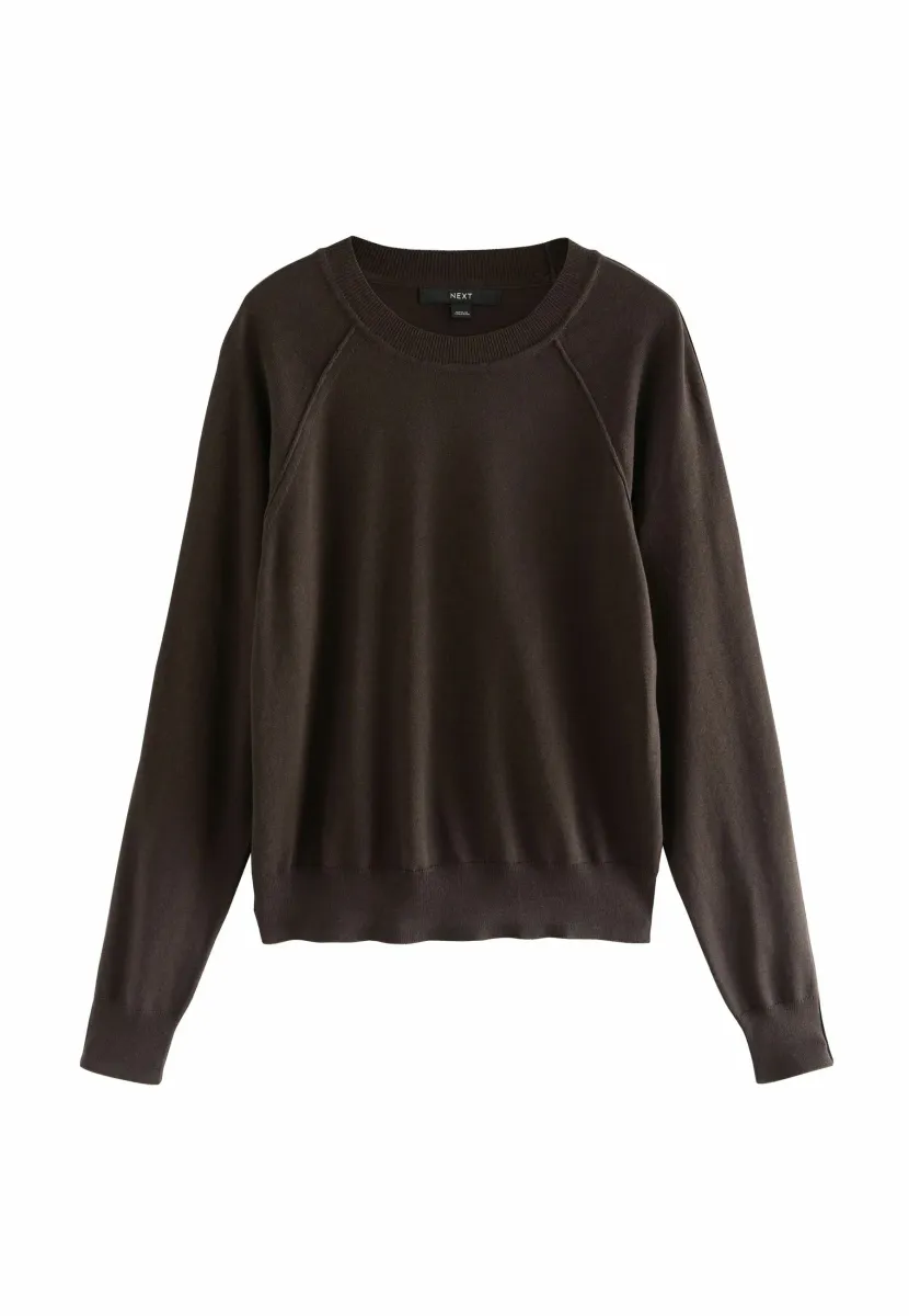 TALL FIT - SOFT TOUCH CREW NECK - Strickpullover - chocolate brown
