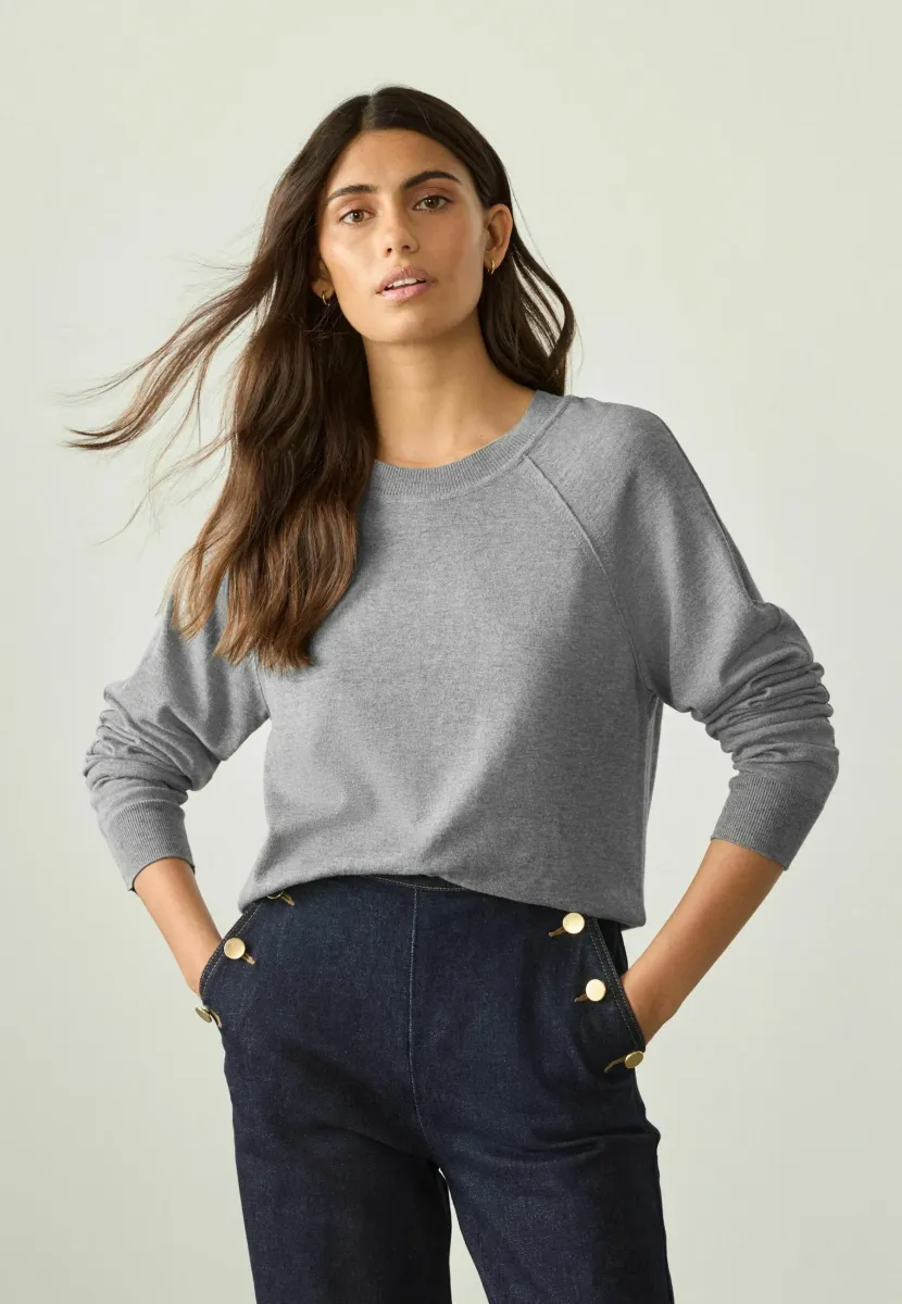 TALL FIT - SOFT TOUCH CREW NECK - Strickpullover - grey