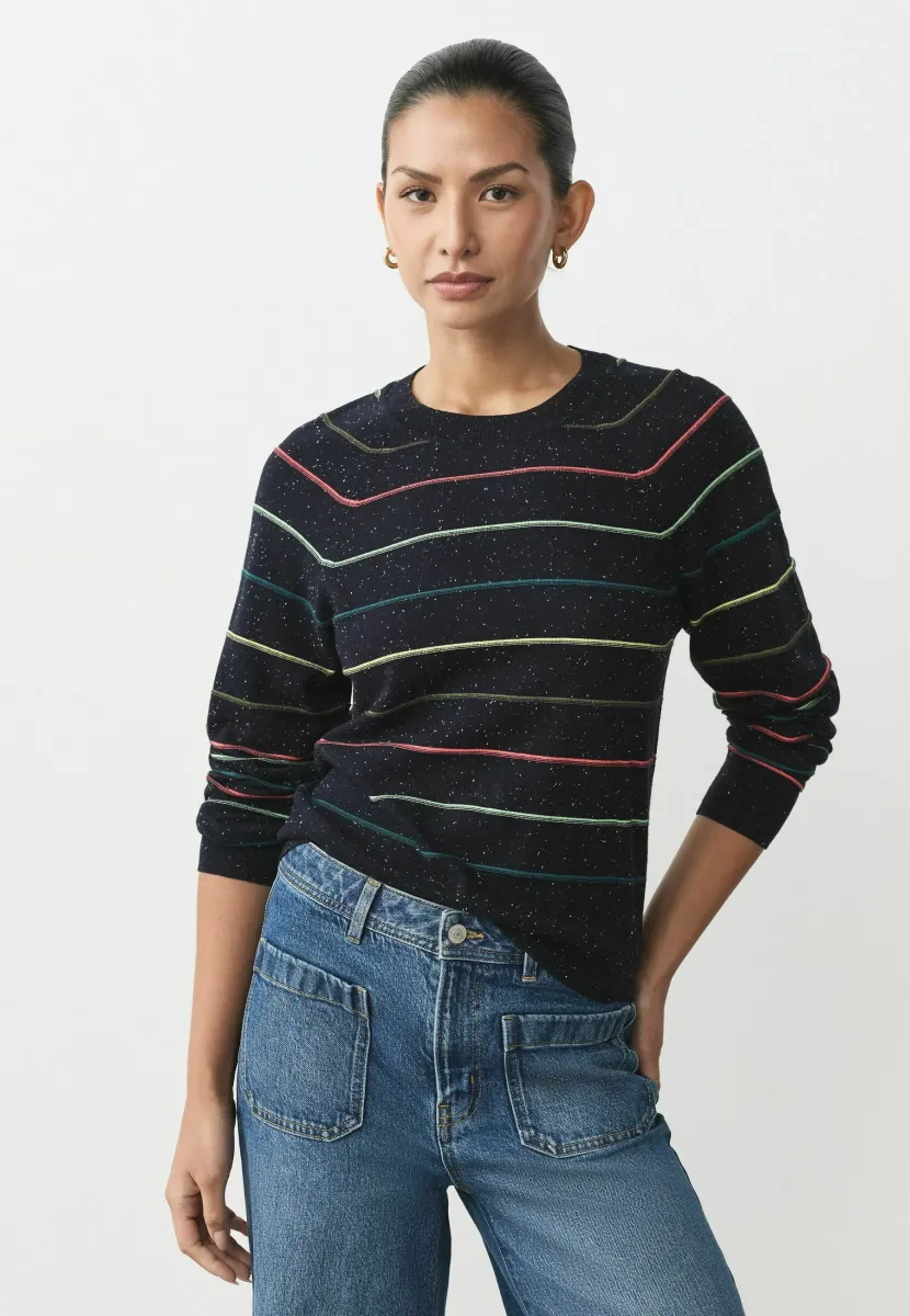 TALL FIT - SOFT TOUCH CREW NECK - Strickpullover - rainbow stripe