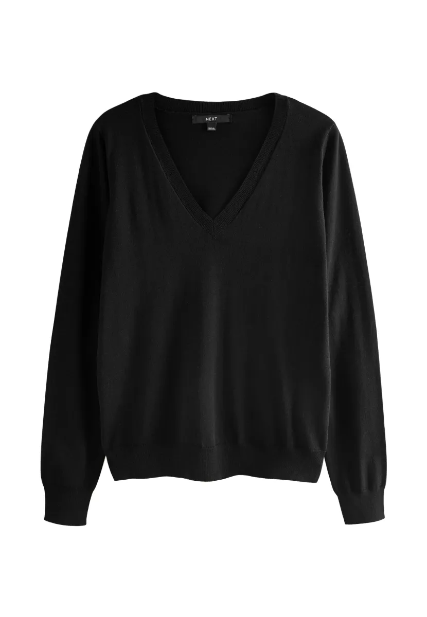 TALL FIT SOFT TOUCH - Strickpullover - black