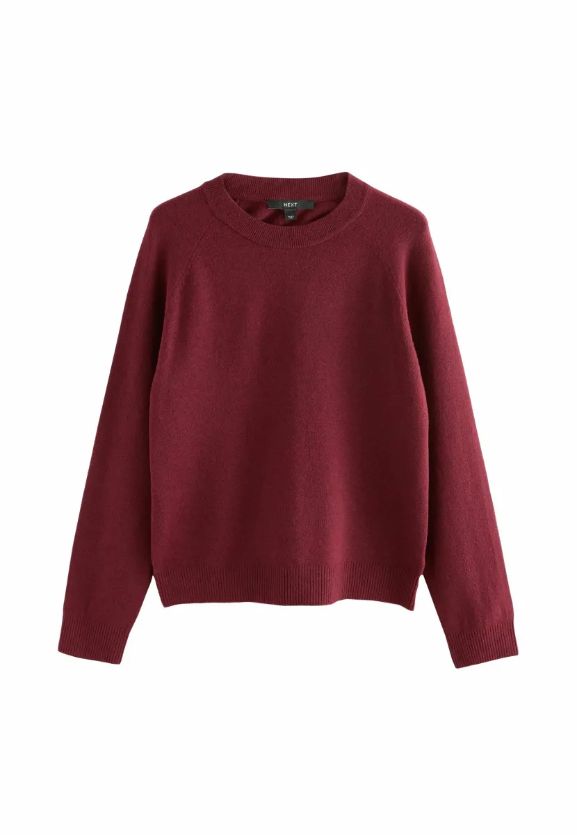TALL FIT - SUPER SOFT CREW NECK  - Strickpullover - burgundy red