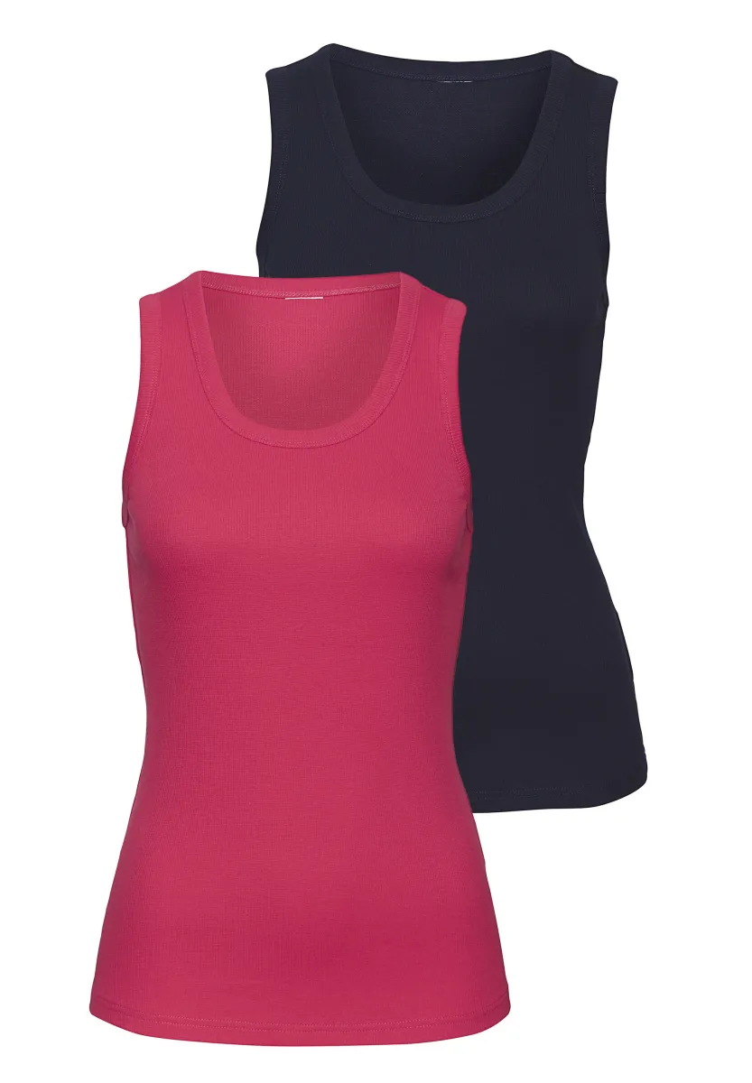 TANK 2 PACK - Top - pink navy