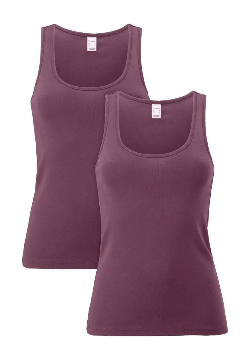 TANK RUNDHALS 2ER-SET - Boxershorts - brombeere