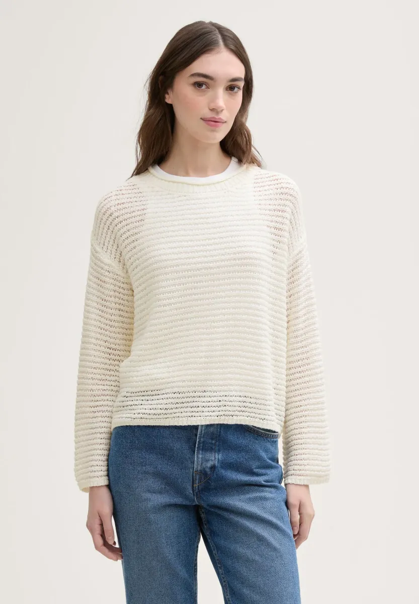 TAPE - Strickpullover - off white