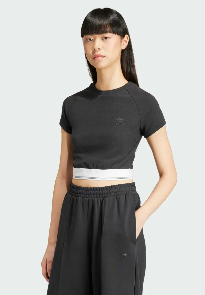 TAPE WAISTBAND - T-Shirt basic - black