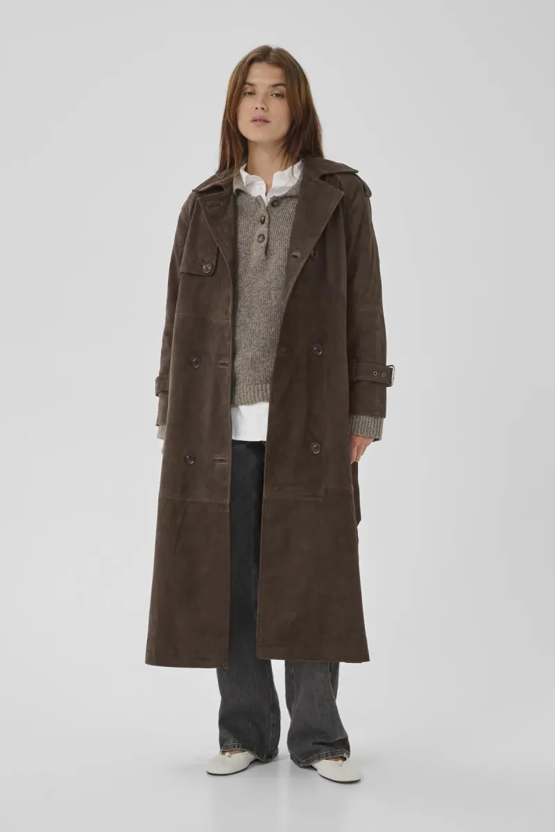 TARAMW SUEDE - Trenchcoat - delicioso